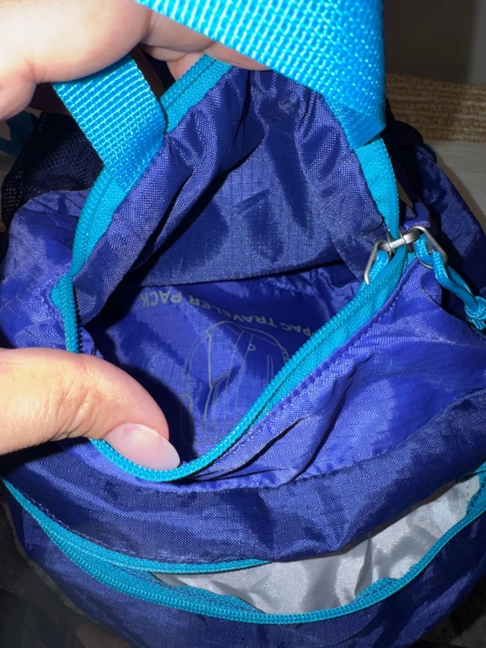 Eddie Bauer Blue & Purple Rippac Traveler Pack Lightweight Daypack